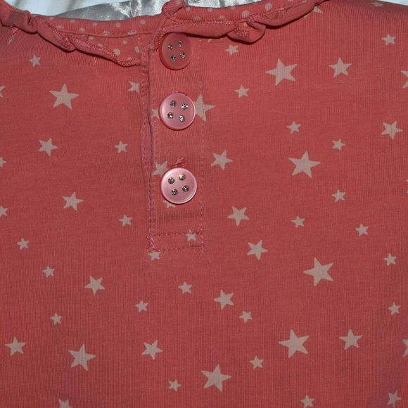 Matilda Jane Coral Star Eisley Jersey Top 6 with Lace & Buttons - Picture 4 of 5